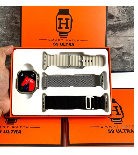 S9 Ultra 49mm Smart Watch Series 9 + 3 Straps & Milanese Band