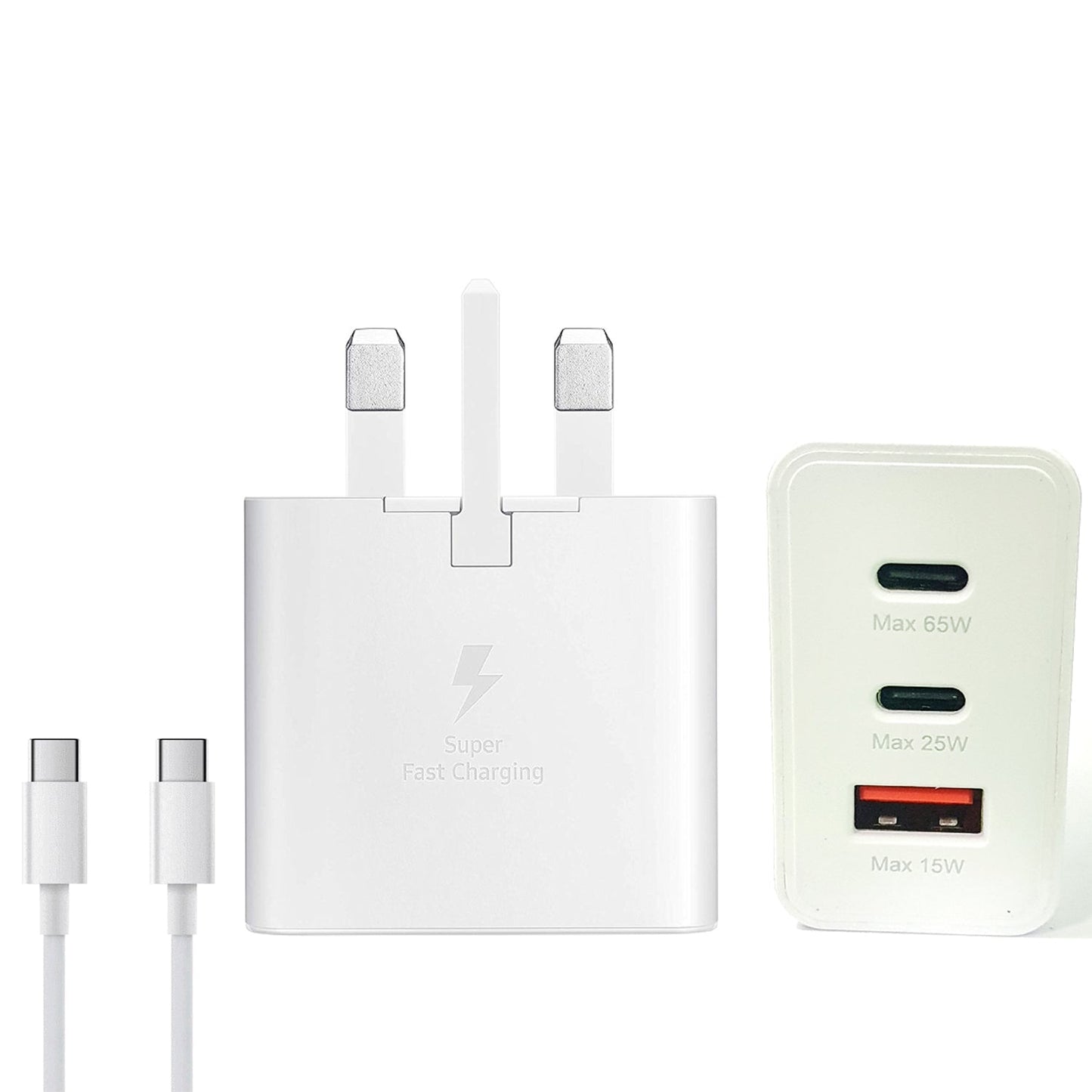 65W SAMSUNG UK PIN PD POWER ADAPTOR TRIO USB