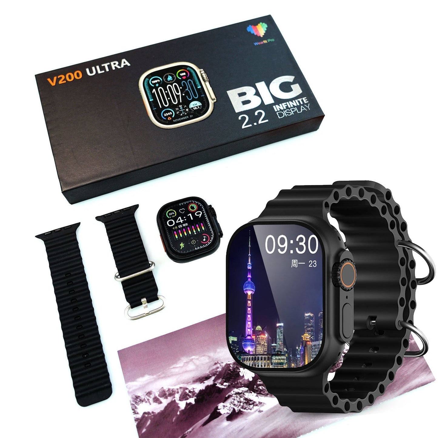 V200 New Fashion Ultra Sports Smart Watch Waterproof