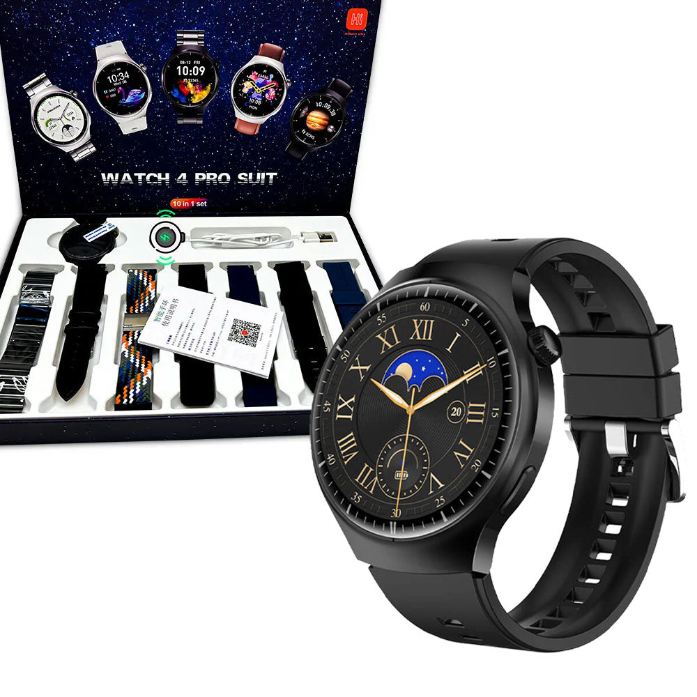 Watch 4 Pro Suit Smartwatch with HD Screen & 7 Straps